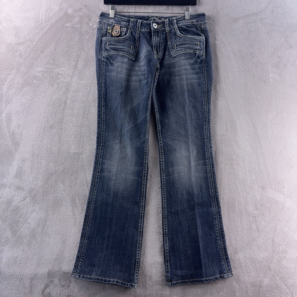 Miss Me Jeans Womens Size 29x31 Blue Y2K Flare Low Rise Bootcut Western